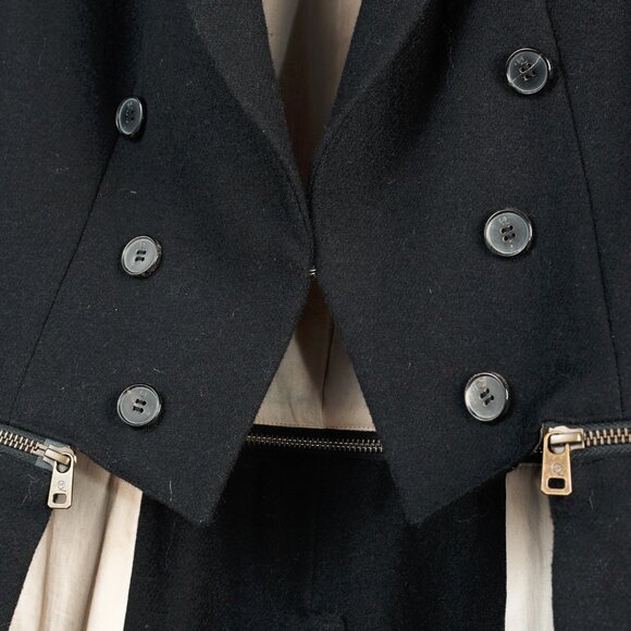 McQ Alexander McQueen AW/11 Black Wool Zippered Tail Coat - Picture 7 of 13